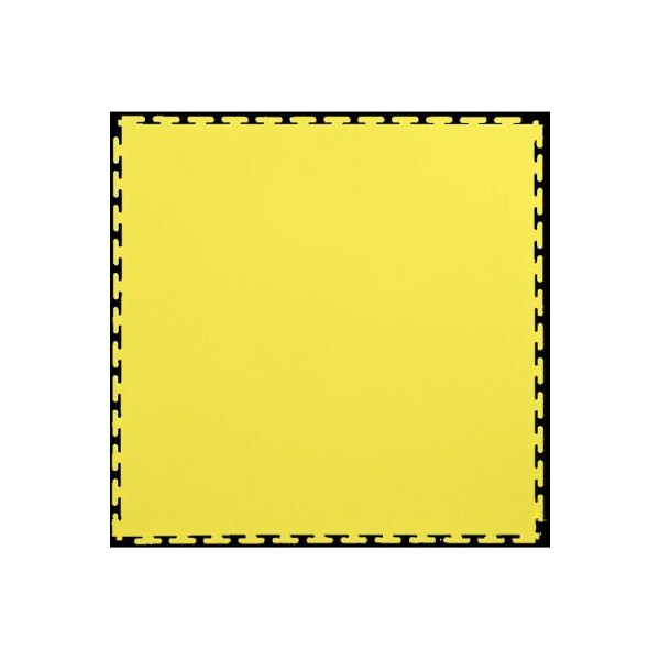LockTile LockTileÂ PVC Floor Tiles, , 19.5x19.5", Textured, Yellow SM007 Zoro